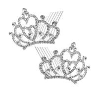 OUNONA Lot de 2 Peignes Diadèmes pour Garçon et Filles Accessoires de Cheveux Couronne de Princesse Mini Peigne Diadème pour Danse et Spectacles