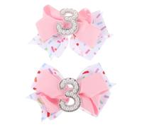 OUNONA Lot de 2 pinces à cheveux à nœud : jolies pinces à cheveux à nœud pour petites filles, enfants et adolescentes - Barrettes élégantes pour fêtes d'anniversaire, baby showers et festivals