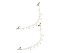 OUNONA Lot de 2 Pinces à Pulls Vintage pour Femmes Clips de Fermeture sans Bouton Perles Fantaisie Style Cape et Cardigan Broches de Serrage Polyvalentes pour Pulls Vestes et Robes