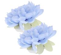 OUNONA Lot de 2 Pinces à Rideaux à Fleurs en Plastique Rigide Bleu Ciel, Attaches Décoratives pour Embrasses de Rideaux, pour Maison et Décoration Intérieure