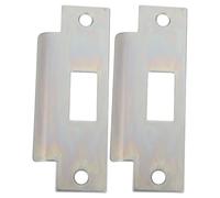 OUNONA Lot de 2 Plaques de Gâche Métalliques pour Porte Intérieure Accessoire de Sécurité en Métal Solide 48 X 19 Pouces Plaque de Verrouillage Compatible Serrures à Pêne Dormant du