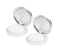 OUNONA Lot De 2 Sets De Boîtes à Poudre à Rabat 5 g Ultra-minces En Abs Et Tissu Fin, Maille Élastique, Compactes Et Portables, Adaptées Aux Cosmétiques De Voyage L'usage Quotidien