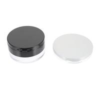 OUNONA Lot de 2 sets de Boîtes à Poudre Vides 20G et 3G Miroir et Houppette Étuis Compacts Noirs et Argentés en ABS Trousse à Poudre de Voyage pour Maquillage Blush et Paillettes