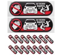 OUNONA Lot de 20 autocollants « Ne pas toucher » pour voiture, camion, SUV, véhicule - Autocollants d'avertissement pour pare-brise, carrosserie et vitres