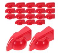 OUNONA Lot de 20 Boutons de Commande Rotatifs en Plastique Rouge pour Réglage Précis Vitesse Volume, Pommeaux de Levier de Vitesses Compatibles Guitare Électrique, Instruments