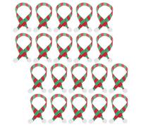 OUNONA Lot de 20 Mini Écharpes de Noël en Forme de Bonhomme de Neige, Mignonnes Écharpes Tricotées pour Décoration de Figurines d'ours Et de Bonhomme de Neige