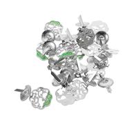 OUNONA Lot de 20 Mini Poignées de Tiroir D’Arbre de Vie Poignées Décoratives Creuses en Métal Argenté 5 CM pour Meubles en Bois Boîtes à Bijoux et Projets DIY