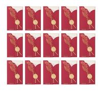 OUNONA Lot de 20 set de Invitations de Mariage Chinoises avec Dorure à la Feuille D’Or Cartes Vierges Format Manuscrit pour Fiançailles Banquets et Enterrements de Vie de Jeune Fille