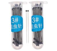 OUNONA Lot de 200 Aiguilles en Acier Inoxydable pour La Conservation Déchantillons Courts Dinsectes pour Lentomologie Et La Collecte avec 2 Flacons en Plastique