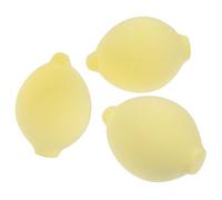 OUNONA Lot De 3 Éponges De Maquillage Fruitées Petites Non Absorbantes En Mousse Souple Jaune Citron Pour Application Fond De Teint Humide Et Sèche, Outil Cosmétique Pour Usage Professionnel