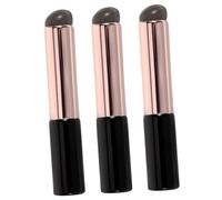OUNONA Lot De 3 Pinceaux à Lèvres En Silicone Noir, Taille Compacte, Applicateurs Réutilisables Pour Rouge à Lèvres Et Gloss, Brosses Portables Pour Femme, Usage Professionnel Et Voyage