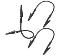 OUNONA Lot de 3 Pinces de Soudage Multifonctions à Double Tête en Métal Noir, Bras Réglables Flexibles, Porte-mémos et Clips Photo Compacts, Accessoires pour Soudage Précis et Bricolage