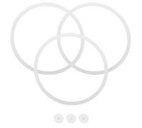 OUNONA Lot de 3 Sets de Sets de Bagues D'étanchéité en Silicone Blanc pour Récipient Alimentaire Réutilisable, Joint Étanche Bouchon, pour Préparation de Repas et Utilisation Extérieure