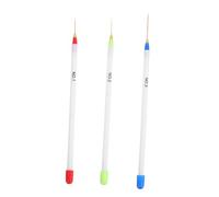 OUNONA Lot de 3 Stylos à Tirer Nail Art Blancs Petite Taille Précis pour Femmes et Filles Usage Professionnel et Domestique
