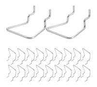 OUNONA Lot de 30 crochets en acier inoxydable pour panneaux perforés, 3,5 mm, robustes, pour outils, pinces, espacement des trous de 25 mm, pour garage, atelier, cuisine, salle de bain, organisation