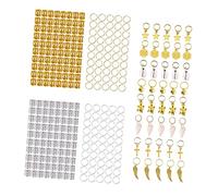 OUNONA Lot De 305 Bagues Bijoux Cheveux Et Pendentifs Spirale En Alliage Doré, Taille Standard, Décorations Dreadlocks Et Tresses, Accessoires Coiffure Femmes Pour Fêtes Et Festivals
