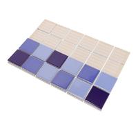 OUNONA Lot de 36 Carreaux de Céramique Bleu Lac Brillant 48x48 Mm pour Piscine, Carrelage Décoratif Mosaïque sans Joint, pour Bassin à Poissons et Rénovation Spa
