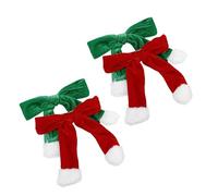 OUNONA Lot de 4 barrettes à cheveux de Noël en velours pour femme, fille, enfant, adolescente