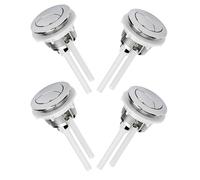 OUNONA Lot de 4 Boutons-Poussoirs de Chasse d'Eau Double pour Réservoir de Toilette 48 MM Bouton Ovale Blanc Accessoires de Remplacement pour Système de Chasse d'Eau Économie d'Eau