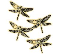 OUNONA Lot De 4 Broches Créatives Libellule En Alliage Coloré, Épingle En Émail Pour Femme, Accessoires Mode Décoratifs Pour Vêtements, Design Lune Et Soleil, Mini Taille