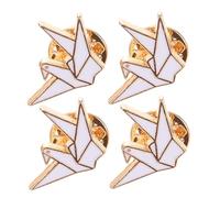 OUNONA Lot de 4 Épingles Kawaii en de Origami Broches Mignonnes pour Vêtements Paquet à Dos et Écharpes Accessoires Décoratifs Multifonctionnels
