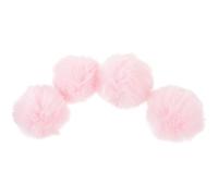 OUNONA Lot de 4 Pompons Duveteux Décoratifs pour Vêtements et Chapeaux Épingles à Pompons Détachables en Fausse Laine Accessoires de Bricolage Confortables