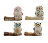 OUNONA Lot de 4 Porte-Parfum en Céramique Hibou Supports Compacts pour Brûleur de Parfum Décoration Intérieure Colorée pour Salon Bureau Contemplation et Relaxation