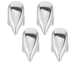 OUNONA Lot de 4 protège-dents de vampire pour costume d'Halloween - Protège-dents à base de cuivre - Bijou de pointues pour cosplay et fêtes