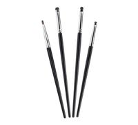 OUNONA Lot de 4 Set de Pinceaux Eyeliner Précision en Poils de Martre, Kit Maquillage Yeux Compact pour Femmes, Application Fine et Estompage, Usage Quotidien et Professionnel
