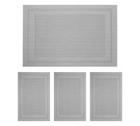 OUNONA Lot de 4 Tapis de Travail pour Nail Art, Repose-mains pour Table de Manucure, Tapis de Bureau Portable pour Prothésistes Ongulaires, Coussin Organisateur pour La Maison Ou Le Studio (noir)