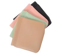 OUNONA Lot de 4 Trousses de Maquillage Grandes Tailles en Tissu Solide Fermeture Automatique, Couleurs Kaki Noir Vert Clair et Rose Fumé, Pochettes Portables pour Femmes, Voyage