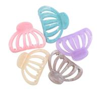 OUNONA Lot de 5 barrettes à cheveux en forme de citrouille pour femmes, barrettes creuses en forme de requin, accessoires antidérapants pour queue de cheval, pour cheveux courts