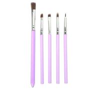 OUNONA Lot de 5 Pinceaux de Décoration pour Gâteaux Fondants Brosses à Dessert en Plastique et Nylon Kit de Peinture à Gâteau Multifonction Outils de Pâtisserie pour Décoration DIY