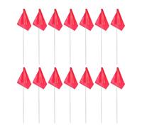 OUNONA Lot de 50 Petits Drapeaux de Marquage pour Pelouse en Pvc Fil D'acier, Drapeaux D'irrigation Rouges pour Jardin et Camping, Fixation et Signalisation Pratique