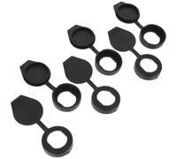 OUNONA Lot de 6 Capuchons de Protection en Plastique Noir, Couvercle Étanche à Came pour Serrure de Porte, Adapté aux Armoires Électriques Extérieures et Boîtes de Dérivation Étanches
