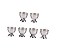 OUNONA Lot De 6 Coquetiers Porte-œufs en Acier Inoxydable INOX, Format Mini, Incassable Et Lavable Au Lave-Vaisselle pour Petit-déjeuner, Brunch, Restaurant Ou Usage Quotidien