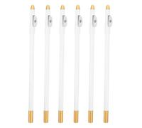 OUNONA Lot de 6 crayons à sourcils waterproof, stylos eyeliner pour barbe, en bois, avec taille-crayon, résistants aux bavures, pour un style barbier.