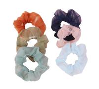 OUNONA Lot De 6 Élastiques à Cheveux En Organza Unis, Taille Unique, Doux Et Élastique, Pour Femmes Et Filles, Accessoires Pour Queue De Cheval Et Coiffures Quotidiennes