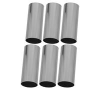 OUNONA Lot de 6 Manchons Métalliques E14 Chromés pour Douilles de Lampe Supports de Douille pour Lustres et Suspensions Diamètre 25 MM X Longueur 60 MM Cache-Bougies pour Éclairage