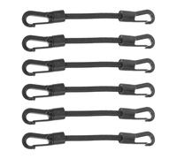 OUNONA Lot de 6 Sangles à Crochet Double Tête Élastiques en Caoutchouc Pom Accessoires Camping Polyvalents pour Fixation Tente Vélo Moto et Usage Extérieur