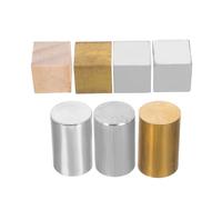 OUNONA Lot de 7 cubes carrés et cylindriques en fer, aluminium et cuivre, pour l'étude de la densité des métaux en laboratoire et en classe.