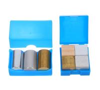 OUNONA Lot de 7 cubes de densité métallique de précision, composés de blocs d'aluminium et de fer et cylindres en cuivre, pour expériences scientifiques, projets physiques, démonstrations pédagogiques