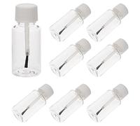 OUNONA Lot de 8 Bouteilles de Vernis à Ongles Vides 20Ml avec Brosse Récipient Transparent en Pet Pratique pour Salon de Manucure pour DIY et Mélange de