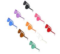OUNONA Lot de 9 Lunettes de Soleil Transparentes Jelly Colorées en Pc, Design Mode Créatif, Protection UV et Filtre Anti-éblouissement, pour Fête Accessoires Photo Couleur Aléatoire