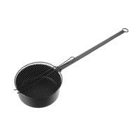 OUNONA Machine à pop-corn de camping à manche long | Panier à popcorn à l'ancienne, 68,5 cm x 17,8 cm, couvercle en filet amovible et verrouillable, équipement de cuisine