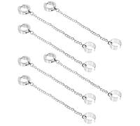 OUNONA Manchette D’Oreille en Acier Titane Design Coréen Sombre Clip Non Percé Style Lot de 6 Pièces Bijoux D’Oreille pour Femme et Fille Chaîne Pendante Accessoire Mode pour