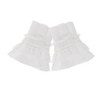OUNONA Manchettes Décoratives en Chiffon Blanc, Résistantes à L'usure et Extensibles, Fausses Menottes Élégantes pour Femmes, Accessoires Vestimentaires Raffinés pour Poignets