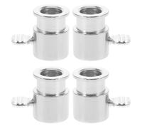 OUNONA Manchon pour Barbecue d'Extérieur en Fer Chromé Lot de 4 Pièces Collier de Grille et Butée, Accessoires pour Cuisson Poulet Rôti Gril