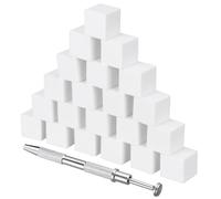 OUNONA Manicure Nail Sponges Set With Claw Stainless Steel Pick Up Tool Soft Latex Cubes For Color Fade Nail Art Non Sticky Multi Sided Sponges For Precise Gradient Effects