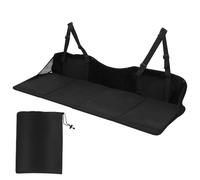 OUNONA Matelas Voiture Arrière Noir Flanelle Extension Siège Avec Coussin Épais Antidérapant Support Jambes Pour Suv Camping Et Voyages